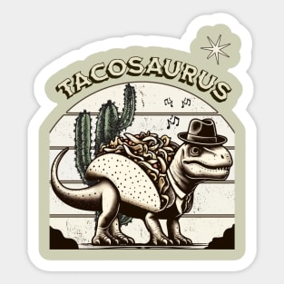 Vintage Tacosaurus Sticker